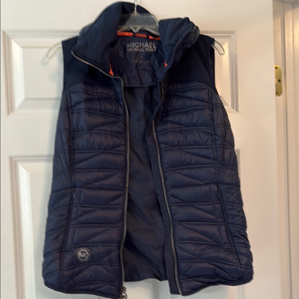 Michael Kors Dark Blue Quilted Vest